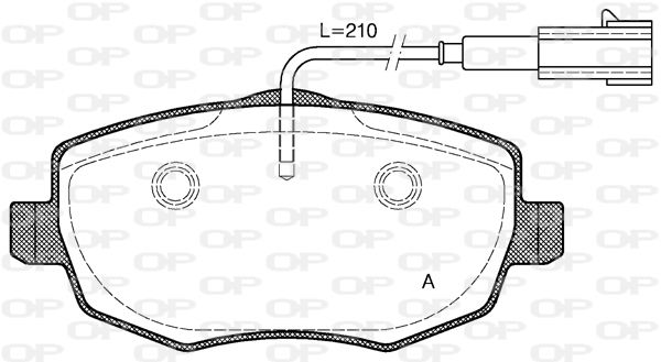 OPEN PARTS stabdžių trinkelių rinkinys, diskinis stabdys BPA1099.01